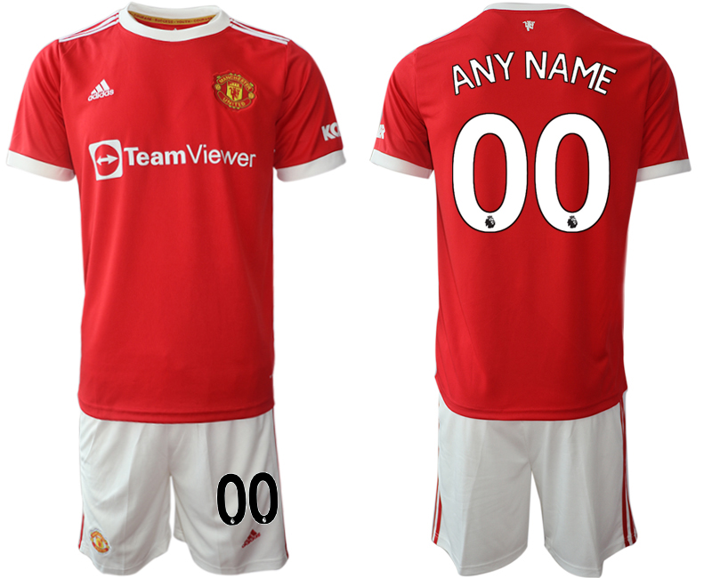 Cheap Men 2021-2022 Club Manchester United home red customized Adidas Soccer Jersey
